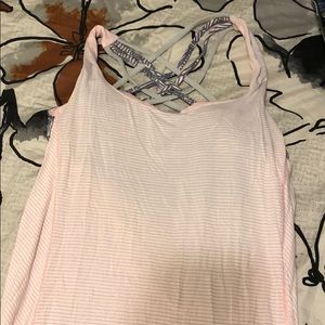 Lululemon pink drop back tank